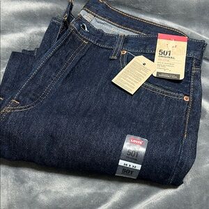 Levi's 501 Original Dark Blue Straight Jeans